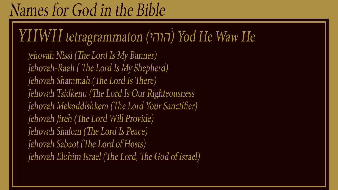 YHWH tetragrammaton (יהוה‎) Yod He Waw He | Thoughts of God